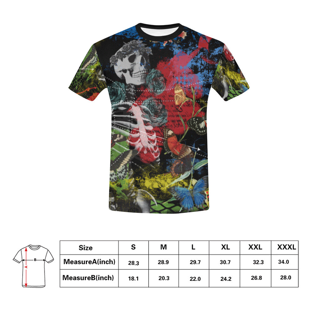 SKEL BUTTERFLIES Men's All Over Print T-shirt