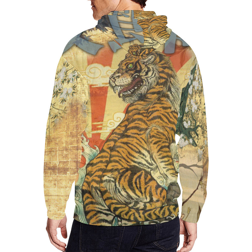 SAMURAI HOODIE Men's All Over Print Full Zip Hoodie