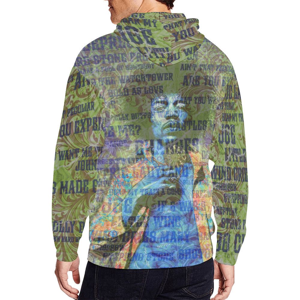 JIMI Men's All Over Print Full Zip Hoodie