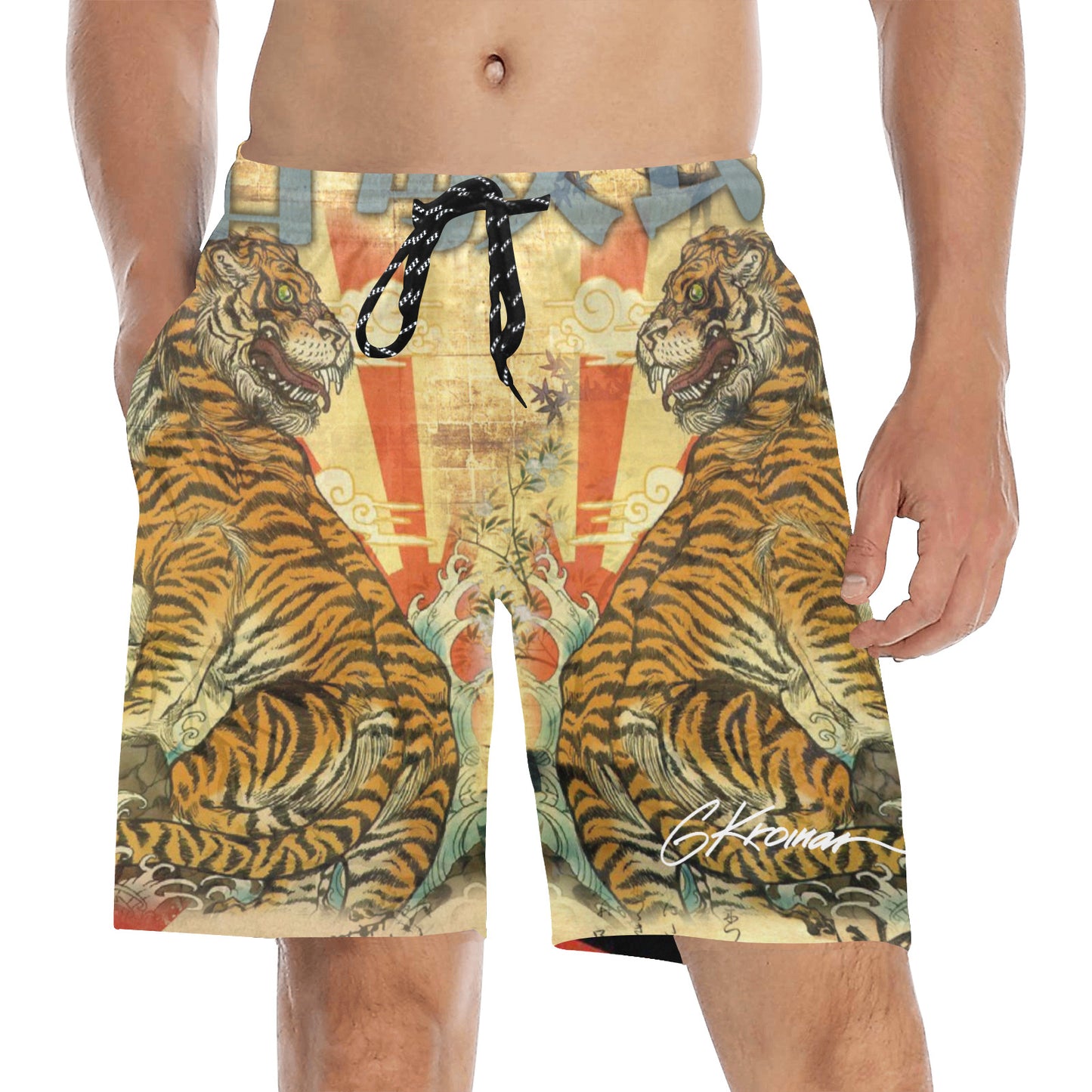 SAMURAI Men's Mid-Length Beach Shorts