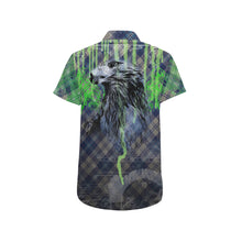 Load image into Gallery viewer, EAGLE PLAID Men&#39;s All Over Print Short Sleeve Shirt