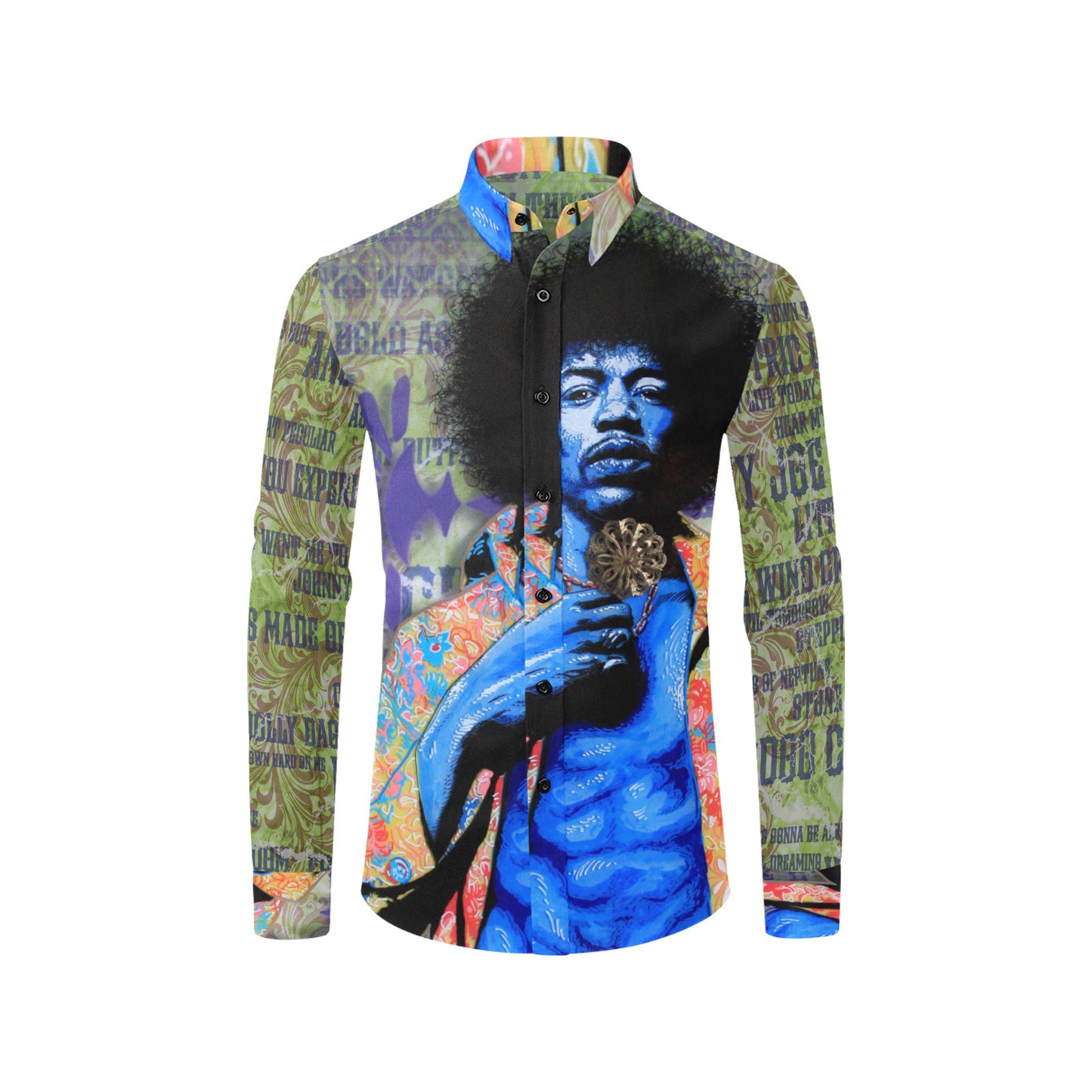 JIMI Men's All Over Print Long Sleeve Shirt