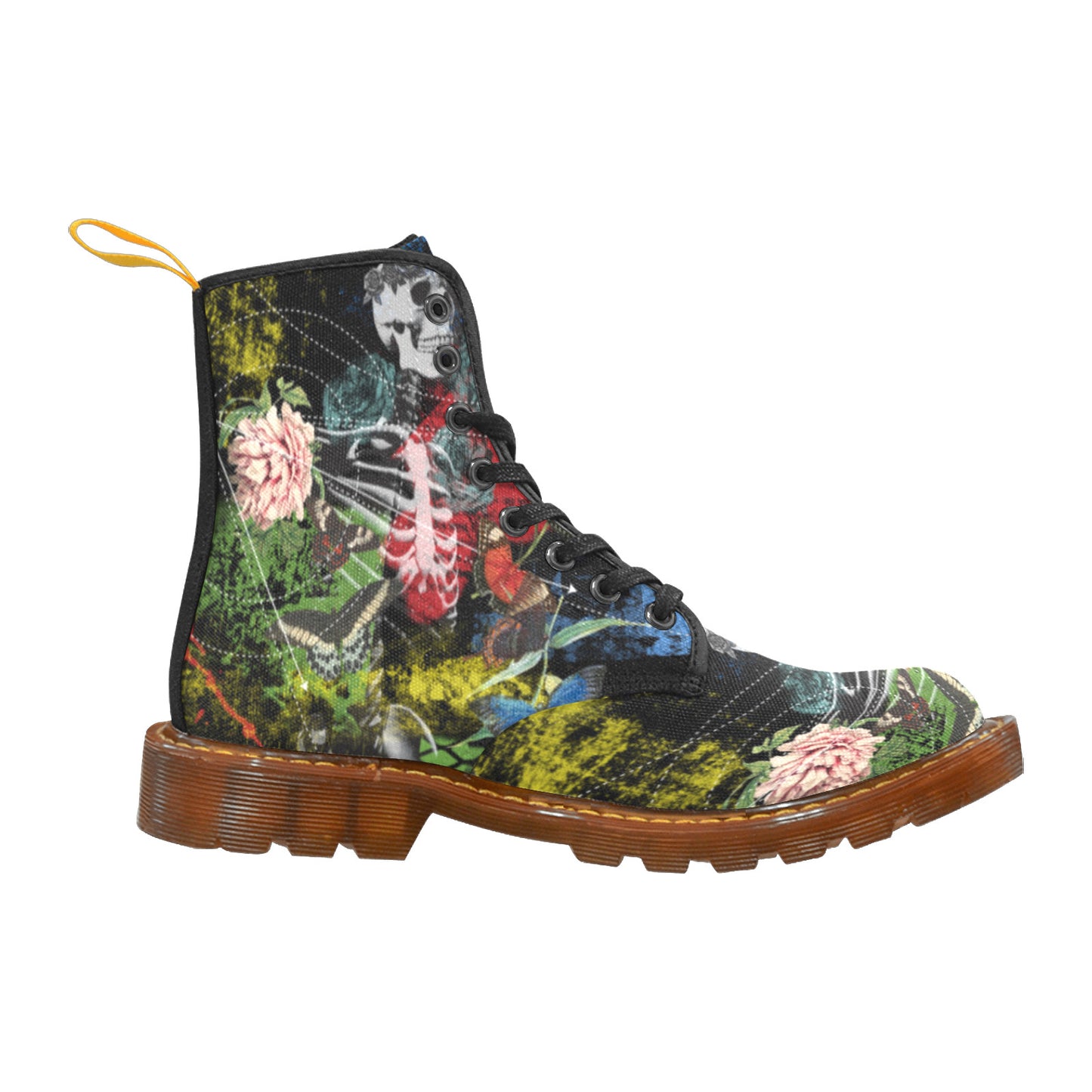 Skel Butterflies Men's Lace Up Canvas Boots