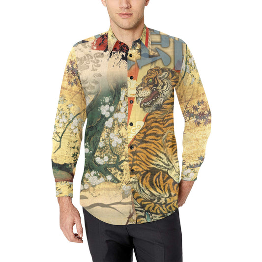 SAMURAI Men's All Over Print Long Sleeve Shirt